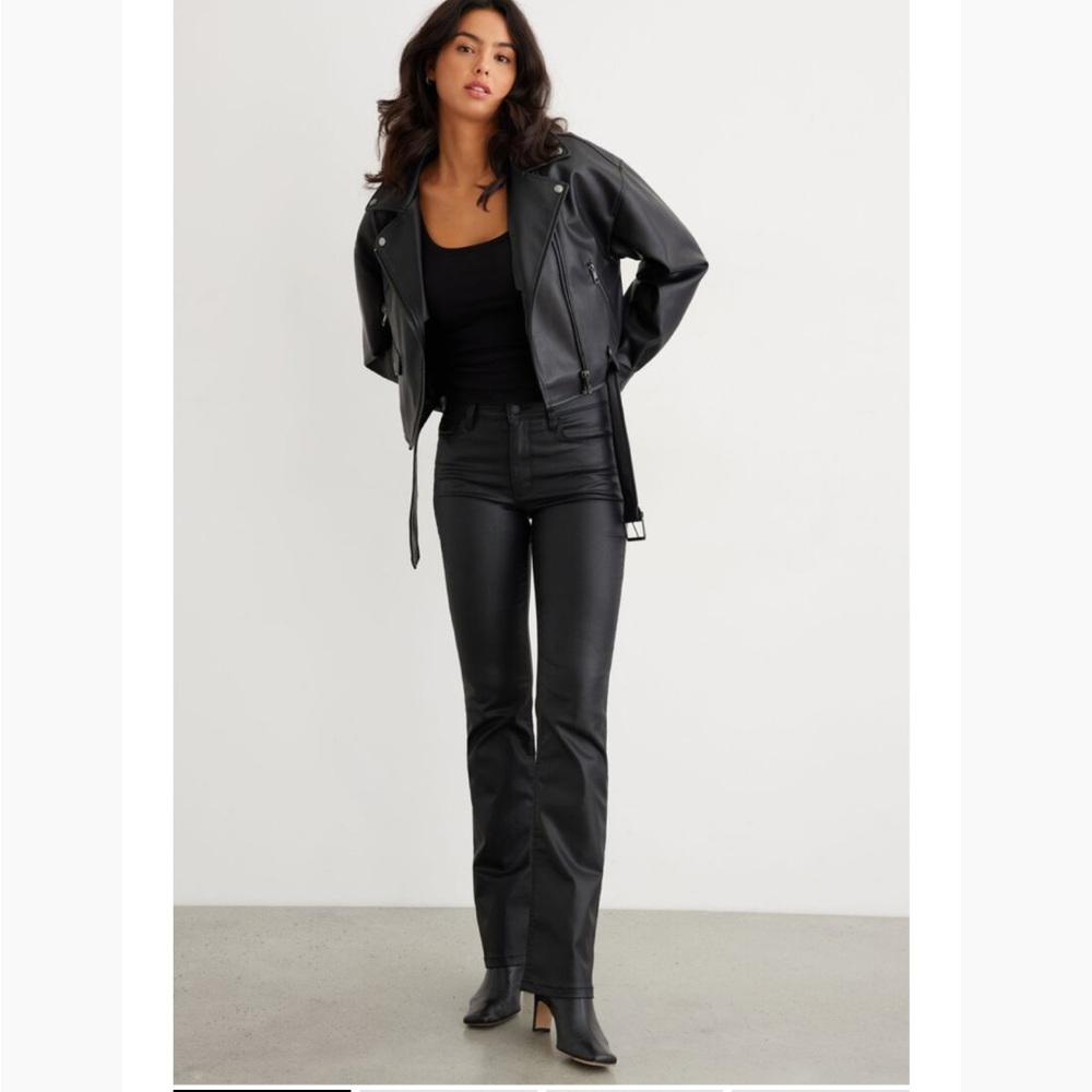 NWT DYNAMITE Helena Coated Demi boot Pant Inseam 29”
